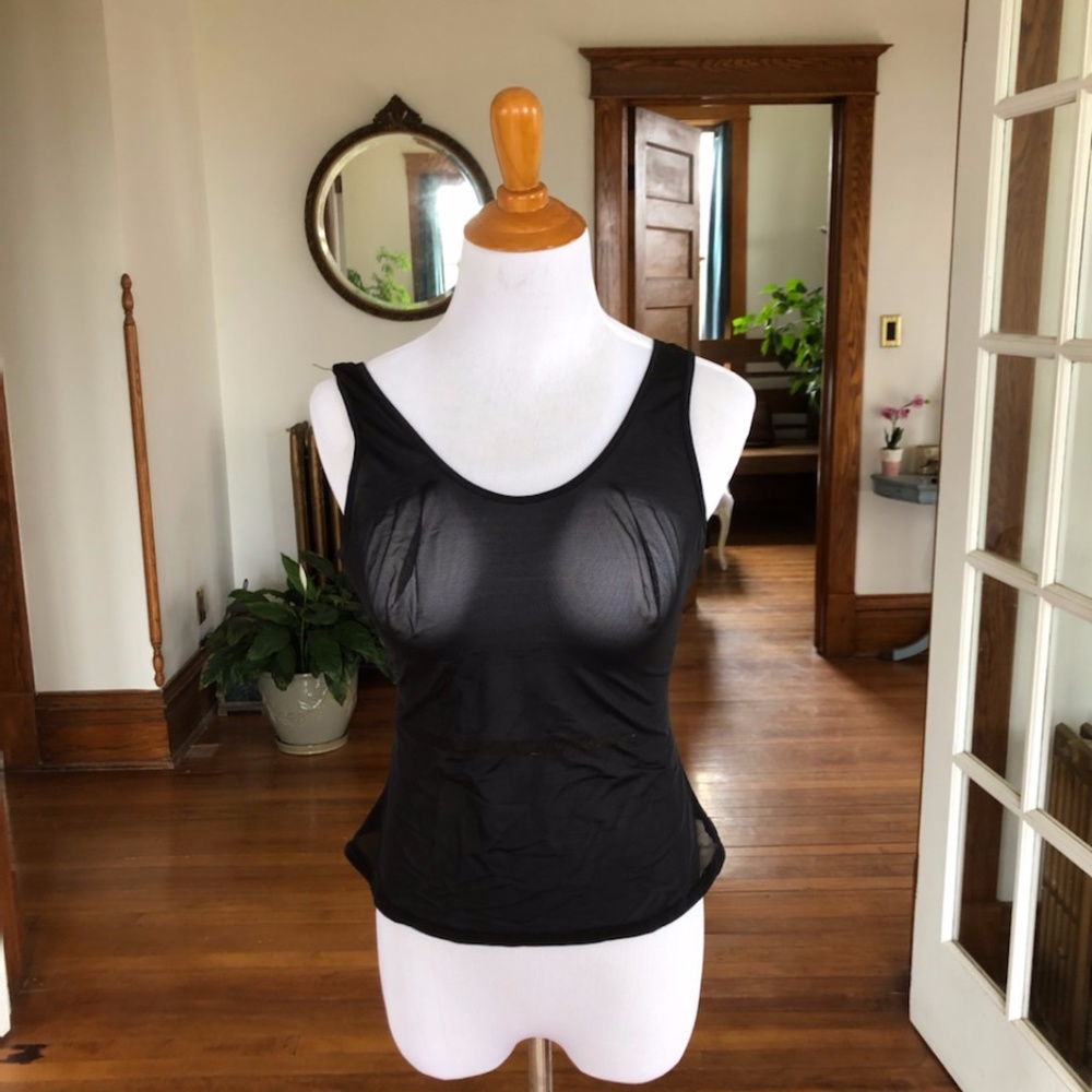 Black Sheer Camisole Shapewear Top